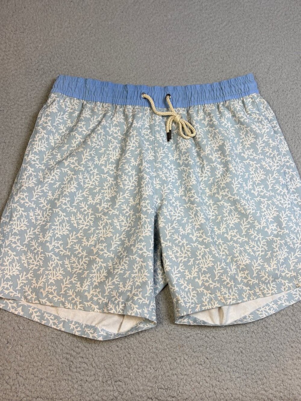 Fair Harbor Swim Shorts Trunks Mens XL Blue Drawstring Lined Beach Pool Surf